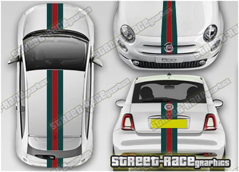 Fiat 500 OTT racing stripes 075 